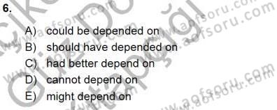 Pedagojik Gramer 1 Dersi Ara Sınavı Deneme Sınav Soruları 6. Soru