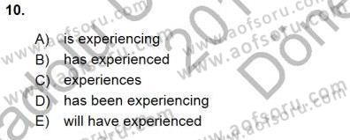 Pedagojik Gramer 1 Dersi 2015 - 2016 Yılı (Final) Dönem Sonu Sınav Soruları 10. Soru