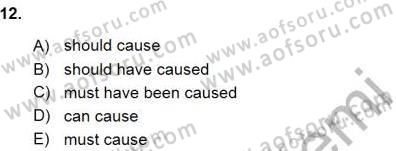 Pedagojik Gramer 1 Dersi 2015 - 2016 Yılı (Final) Dönem Sonu Sınav Soruları 12. Soru