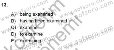 Pedagojik Gramer 1 Dersi 2015 - 2016 Yılı (Final) Dönem Sonu Sınav Soruları 13. Soru