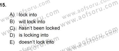 Pedagojik Gramer 1 Dersi 2015 - 2016 Yılı (Final) Dönem Sonu Sınav Soruları 15. Soru