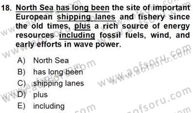 Pedagojik Gramer 1 Dersi 2015 - 2016 Yılı (Final) Dönem Sonu Sınav Soruları 18. Soru