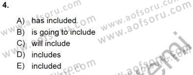 Pedagojik Gramer 1 Dersi 2015 - 2016 Yılı (Final) Dönem Sonu Sınav Soruları 4. Soru