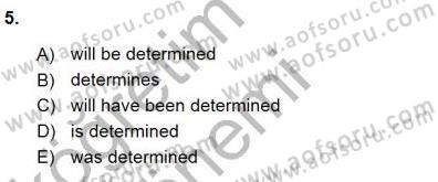 Pedagojik Gramer 1 Dersi 2015 - 2016 Yılı (Final) Dönem Sonu Sınav Soruları 5. Soru