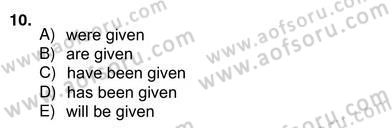 Pedagojik Gramer 2 Dersi 2012 - 2013 Yılı (Vize) Ara Sınav Soruları 10. Soru