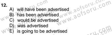 Pedagojik Gramer 2 Dersi 2012 - 2013 Yılı (Vize) Ara Sınav Soruları 12. Soru