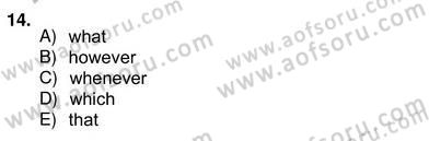 Pedagojik Gramer 2 Dersi 2012 - 2013 Yılı (Vize) Ara Sınav Soruları 14. Soru