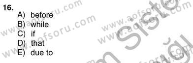 Pedagojik Gramer 2 Dersi 2012 - 2013 Yılı (Vize) Ara Sınav Soruları 16. Soru