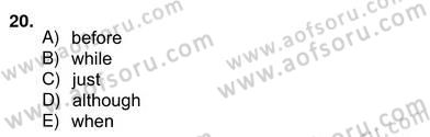 Pedagojik Gramer 2 Dersi 2012 - 2013 Yılı (Vize) Ara Sınav Soruları 20. Soru