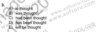 Pedagojik Gramer 2 Dersi 2012 - 2013 Yılı (Vize) Ara Sınav Soruları 3. Soru