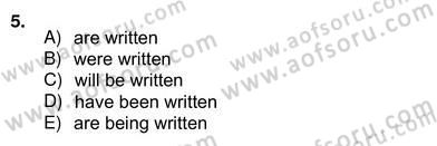 Pedagojik Gramer 2 Dersi 2012 - 2013 Yılı (Vize) Ara Sınav Soruları 5. Soru