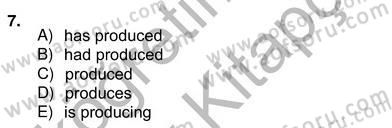 Pedagojik Gramer 2 Dersi 2012 - 2013 Yılı (Vize) Ara Sınav Soruları 7. Soru