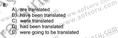 Pedagojik Gramer 2 Dersi 2012 - 2013 Yılı (Vize) Ara Sınav Soruları 8. Soru