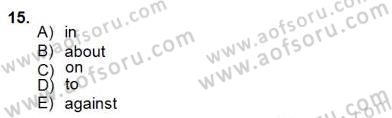 Pedagojik Gramer 2 Dersi 2012 - 2013 Yılı (Final) Dönem Sonu Sınav Soruları 15. Soru