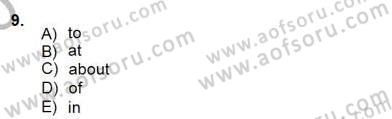 Pedagojik Gramer 2 Dersi 2012 - 2013 Yılı (Final) Dönem Sonu Sınav Soruları 9. Soru