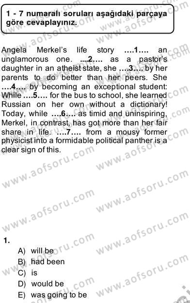 Pedagojik Gramer 2 Dersi 2013 - 2014 Yılı (Vize) Ara Sınav Soruları 1. Soru