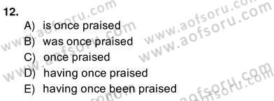 Pedagojik Gramer 2 Dersi 2013 - 2014 Yılı (Vize) Ara Sınav Soruları 12. Soru