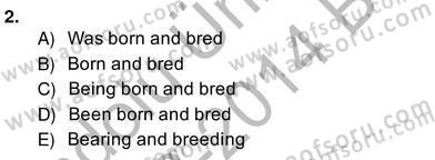Pedagojik Gramer 2 Dersi 2013 - 2014 Yılı (Vize) Ara Sınav Soruları 2. Soru