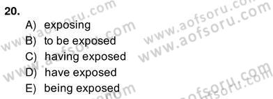 Pedagojik Gramer 2 Dersi 2013 - 2014 Yılı (Vize) Ara Sınav Soruları 20. Soru