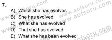 Pedagojik Gramer 2 Dersi 2013 - 2014 Yılı (Vize) Ara Sınav Soruları 7. Soru