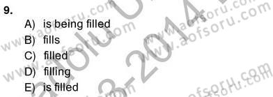 Pedagojik Gramer 2 Dersi 2013 - 2014 Yılı (Vize) Ara Sınav Soruları 9. Soru