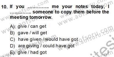 Pedagojik Gramer 2 Dersi 2013 - 2014 Yılı (Final) Dönem Sonu Sınav Soruları 10. Soru