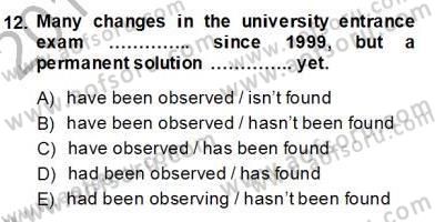 Pedagojik Gramer 2 Dersi 2013 - 2014 Yılı (Final) Dönem Sonu Sınav Soruları 12. Soru