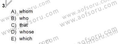 Pedagojik Gramer 2 Dersi 2013 - 2014 Yılı (Final) Dönem Sonu Sınav Soruları 3. Soru