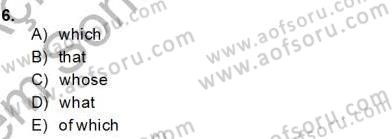 Pedagojik Gramer 2 Dersi 2013 - 2014 Yılı (Final) Dönem Sonu Sınav Soruları 6. Soru