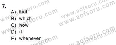 Pedagojik Gramer 2 Dersi 2013 - 2014 Yılı (Final) Dönem Sonu Sınav Soruları 7. Soru