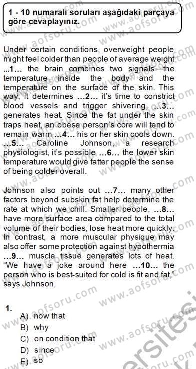 Pedagojik Gramer 2 Dersi 2013 - 2014 Yılı Tek Ders Sınav Soruları 1. Soru