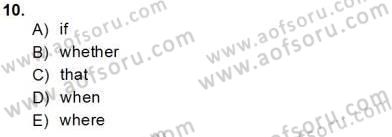 Pedagojik Gramer 2 Dersi 2013 - 2014 Yılı Tek Ders Sınav Soruları 10. Soru