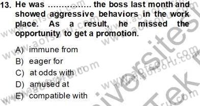 Pedagojik Gramer 2 Dersi 2013 - 2014 Yılı Tek Ders Sınav Soruları 13. Soru