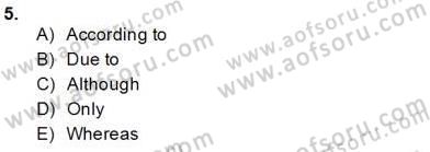 Pedagojik Gramer 2 Dersi 2013 - 2014 Yılı Tek Ders Sınav Soruları 5. Soru