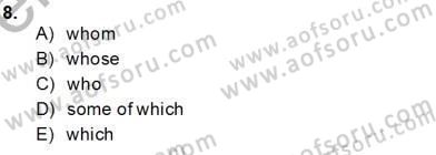 Pedagojik Gramer 2 Dersi 2013 - 2014 Yılı Tek Ders Sınav Soruları 8. Soru