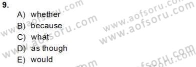 Pedagojik Gramer 2 Dersi 2013 - 2014 Yılı Tek Ders Sınav Soruları 9. Soru