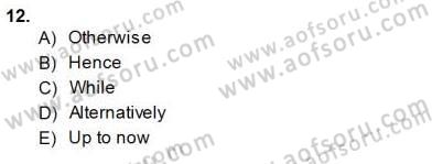 Pedagojik Gramer 2 Dersi 2014 - 2015 Yılı (Vize) Ara Sınav Soruları 12. Soru