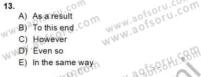 Pedagojik Gramer 2 Dersi 2014 - 2015 Yılı (Vize) Ara Sınav Soruları 13. Soru