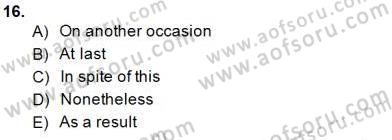 Pedagojik Gramer 2 Dersi 2014 - 2015 Yılı (Vize) Ara Sınav Soruları 16. Soru