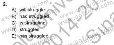 Pedagojik Gramer 2 Dersi 2014 - 2015 Yılı (Vize) Ara Sınav Soruları 2. Soru