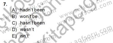 Pedagojik Gramer 2 Dersi 2014 - 2015 Yılı (Vize) Ara Sınav Soruları 7. Soru