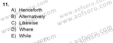 Pedagojik Gramer 2 Dersi 2014 - 2015 Yılı (Final) Dönem Sonu Sınav Soruları 11. Soru