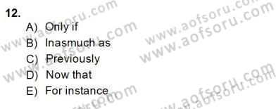 Pedagojik Gramer 2 Dersi 2014 - 2015 Yılı (Final) Dönem Sonu Sınav Soruları 12. Soru