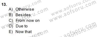 Pedagojik Gramer 2 Dersi 2014 - 2015 Yılı (Final) Dönem Sonu Sınav Soruları 13. Soru