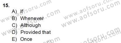 Pedagojik Gramer 2 Dersi 2014 - 2015 Yılı (Final) Dönem Sonu Sınav Soruları 15. Soru