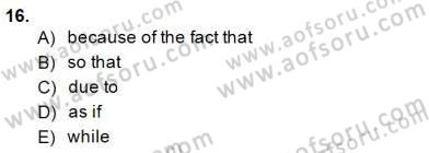 Pedagojik Gramer 2 Dersi 2014 - 2015 Yılı (Final) Dönem Sonu Sınav Soruları 16. Soru