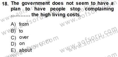 Pedagojik Gramer 2 Dersi 2014 - 2015 Yılı (Final) Dönem Sonu Sınav Soruları 18. Soru