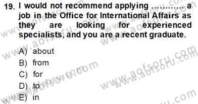 Pedagojik Gramer 2 Dersi 2014 - 2015 Yılı (Final) Dönem Sonu Sınav Soruları 19. Soru