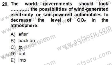 Pedagojik Gramer 2 Dersi 2014 - 2015 Yılı (Final) Dönem Sonu Sınav Soruları 20. Soru