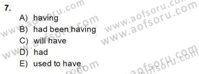 Pedagojik Gramer 2 Dersi 2014 - 2015 Yılı (Final) Dönem Sonu Sınav Soruları 7. Soru